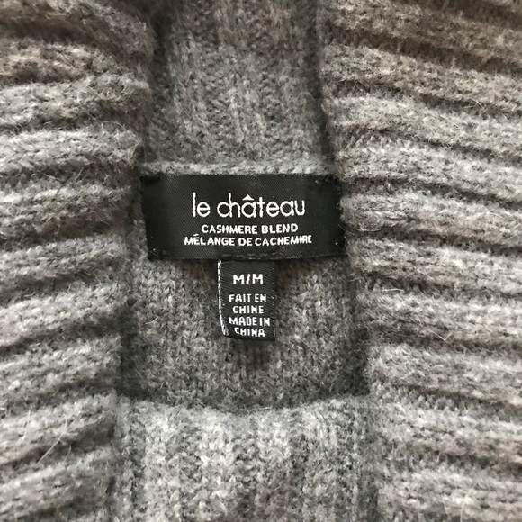 Le Chateau | Grey Cashmere-Blend Wool Sweater - Picture 5 of 6